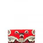 Valentino Red Multicolor Floral Printed Clutch Bag