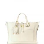 Valentino White Eye On You Vitello Tote Bag