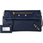 Balenciaga Bleu Obscur Arena Giant 12 Envelope Clutch Bag