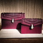 Bulgari Burgundy Ombre Stingray Serpenti Bags - Fall 2015