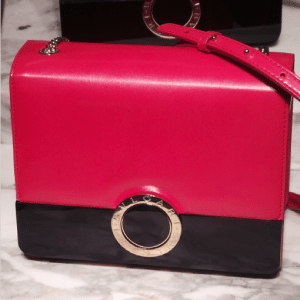 Bulgari Red/Black Signature B Bag - Fall 2015