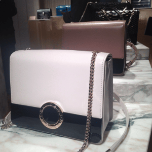 Bulgari White/Brown Signature B Bags - Fall 2015