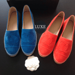 Chanel Blue/Red Suede Espadrilles