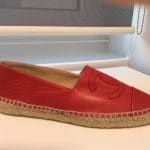 Chanel Red Leather Espadrilles