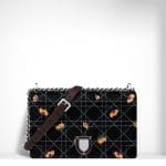 Dior Black Embroidered Diorama Flap Bag