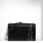 Dior Black with Decoration Diorama Flap Bag