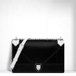 Dior Black/White Python/Lambskin Diorama Large Flap Bag