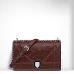 Dior Noisette Crocodile Diorama Flap Bag