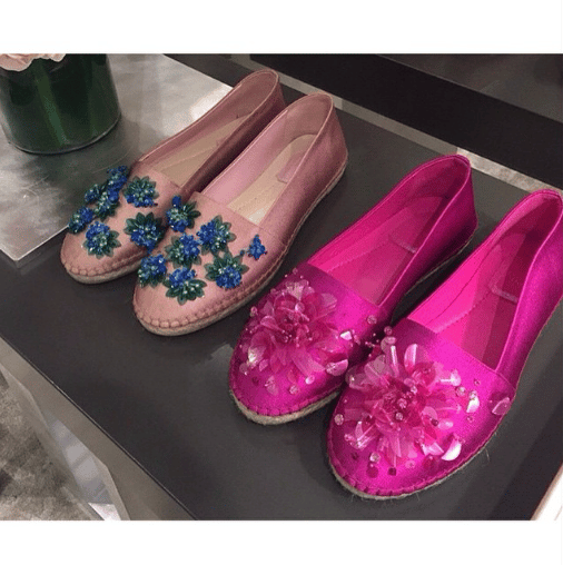 Dior Pink/Fuchsia Embellished Espadrilles