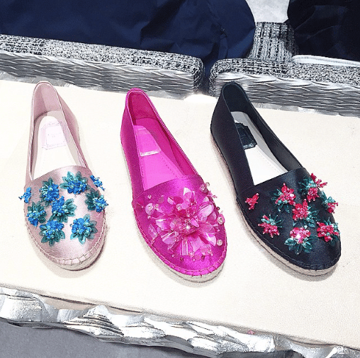 Dior Pink/Fuchsia/Black Embellished Espadrilles