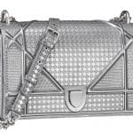 Dior Silver Cannage Pattern Diorama Flap Bag
