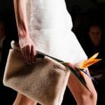 Fendi Beige Shearling Clutch Bag - Fall 2015 Runway