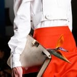 Fendi Beige/Red/Black Leather Clutch Bag - Fall 2015 Runway