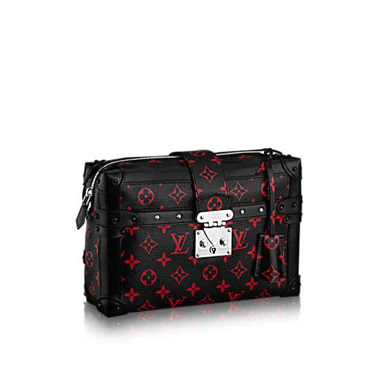 red and black lv bag