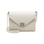 Mulberry Cream/Powder Duo Colour Woven Leather Delphie Bag