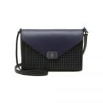 Mulberry Midnight Blue/Black Duo Colour Woven Leather Delphie Bag
