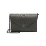 Mulberry Mole Grey/Black Silky Snake Leather Delphie Bag