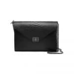 Mulberry Mole Grey/Black Silky Snake Leather Large Delphie Bag