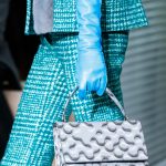 Prada Grey Molecule Print Flap Bag - Fall 2015 Runway