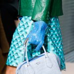 Prada Grey Crocodile Top Handle Bag - Fall 2015 Runway