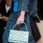 Prada Light Blue Molecule Print Flap Bag - Fall 2015 Runway