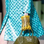 Prada Olive Green Crocodile Top Handle Bag 3 - Fall 2015 Runway