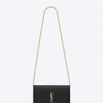 Saint Laurent Black Monogram Chain Wallet Bag