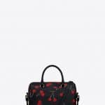 Saint Laurent Black/White/Red Cherry Printed Classic Baby Duffle Bag