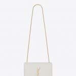 Saint Laurent Dove White Classic Monogram Satchel Medium Bag