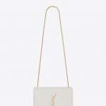 Saint Laurent Dove White Classic Monogram Satchel Medium Bag