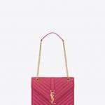 Saint Laurent Lipstick Fuchsia Matelasse Classic Monogram Satchel Medium Bag