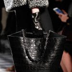 Balenciaga Black Crocodile Bucket Tote Bag - Fall 2015 Runway