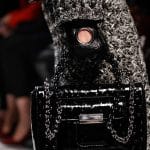 Balenciaga Black Ostrich Flap Bag - Fall 2015 Runway