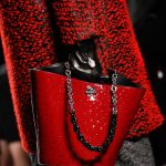 Balenciaga Red Ostrich Bucket Tote Bag - Fall 2015 Runway