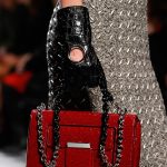 Balenciaga Red Ostrich Flap Bag - Fall 2015 Runway