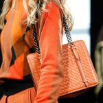 Bottega Veneta Orange Intrecciato Shoulder Bag - Fall 2015