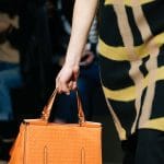 Bottega Veneta Orange Intrecciato Top Handle Bag - Fall 2015