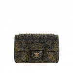 Chanel Black/Gold Strass Classic Flap Meduim Bag - Spring 2015 Act 2