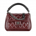 Chanel Burgundy Quilted Flap with Rigid Handle Bag - Spring 2015 Act 2