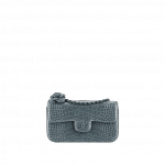 Chanel Grey Alligator witb Camellia Mini Flap Bag - Spring 2015 Act 2