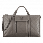 Chanel Grey Large Bowling Bag - Spring 2015 Act 2