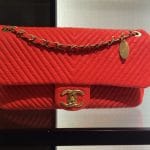 Chanel Red Chevron Flap Bag