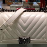 Chanel White Chevron New Medium Bag