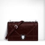 Dior Aubergine Glossy Crocodile Diorama Flap Bag - Spring 2015