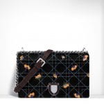 Dior Black Embroidered Diorama Flap Bag - Spring 2015
