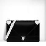 Dior Black Lambskin and White Python Diorama Large Flap Bag - Spring 2015