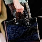 Dior Black/Blue Crocodile Lady Dior Bag - Fall 2015 Runway