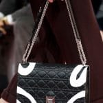 Dior Black/White Cannage Diorama Flap Bag - Fall 2015 Runway