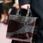 Dior Grey/Burgundy Lady Dior Bag - Fall 2015 Runway