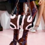 Dior Pink/Black/Burgundy Cannage Diorama Flap Bag - Fall 2015 Runway